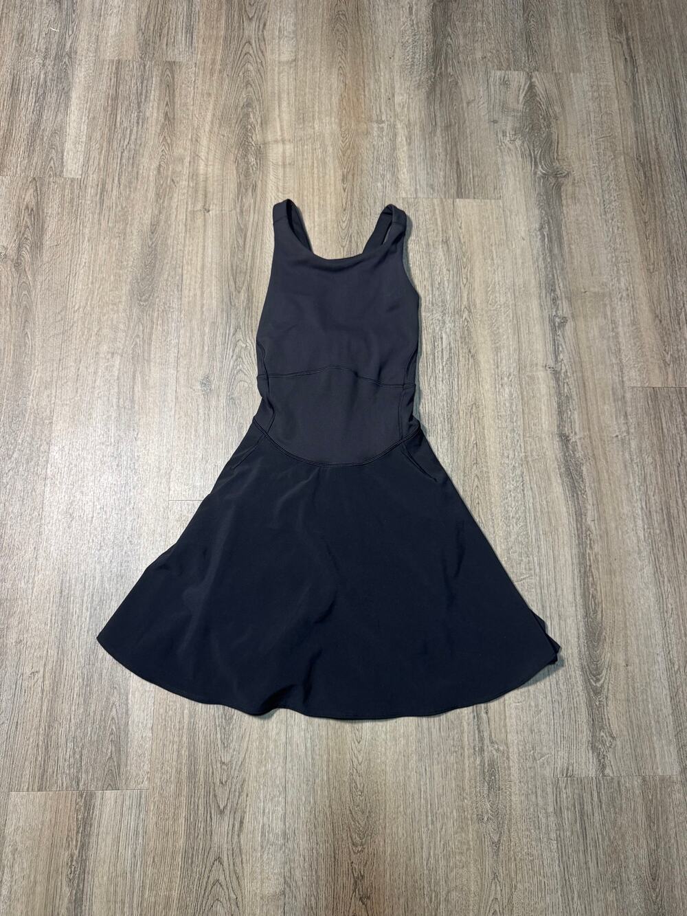 Lululemon Women's Black Court Crush Dress with Built-In Shorts